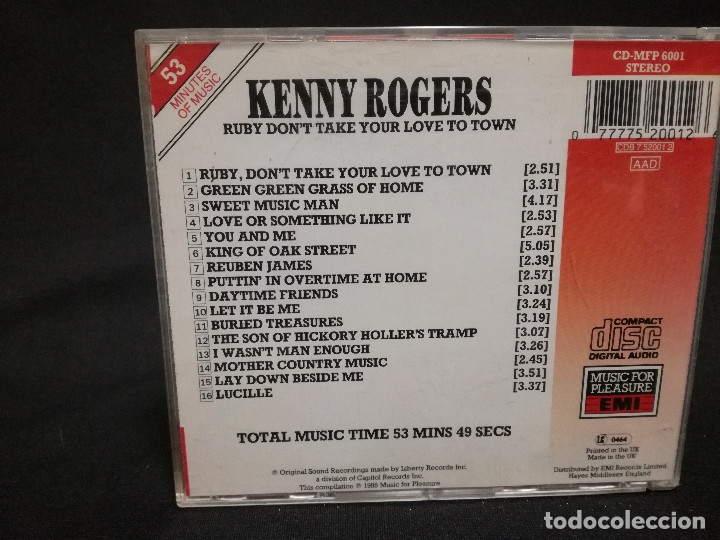 CDs de m&uacute;sica: CD - KENNY ROGERS - RUBY DONT TAKE - Foto 2