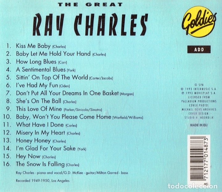 CDs de m&uacute;sica: RAY CHARLES THE GREAT - Foto 2