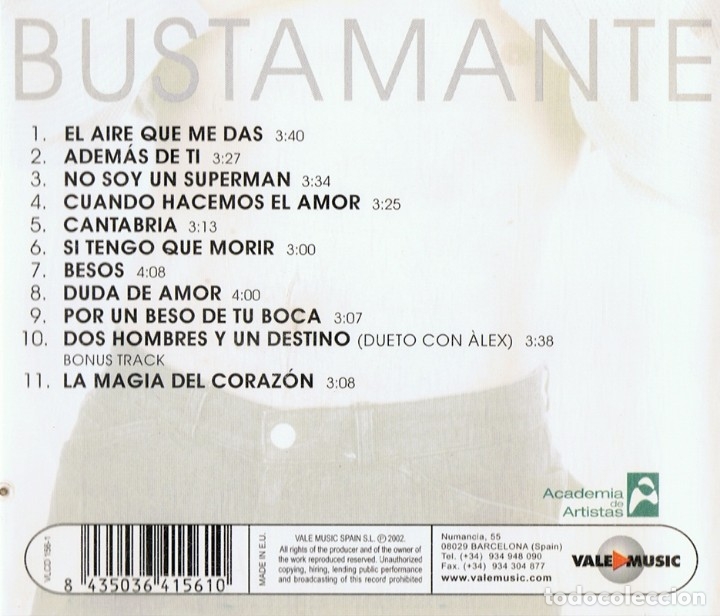 CDs de m&uacute;sica: BUSTAMANTE - Foto 2