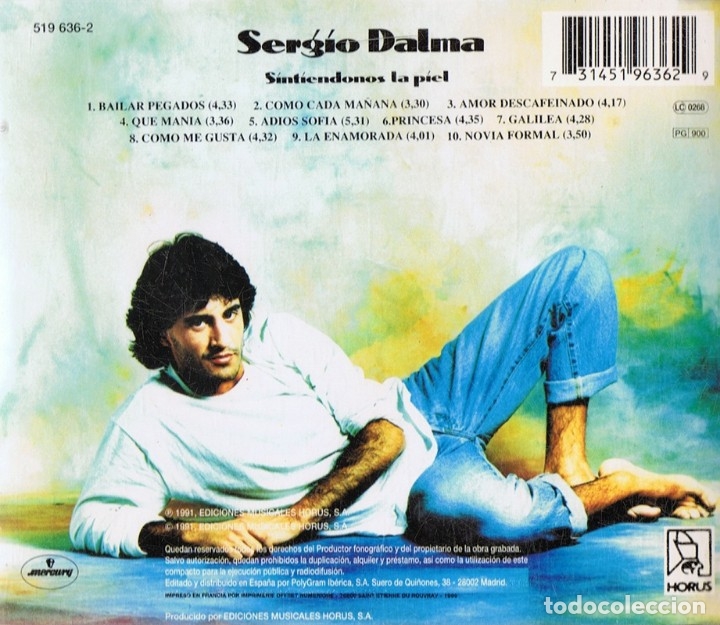 CDs de m&uacute;sica: SERGIO DALMA SINTIENDONOS LA PIEL - Foto 2