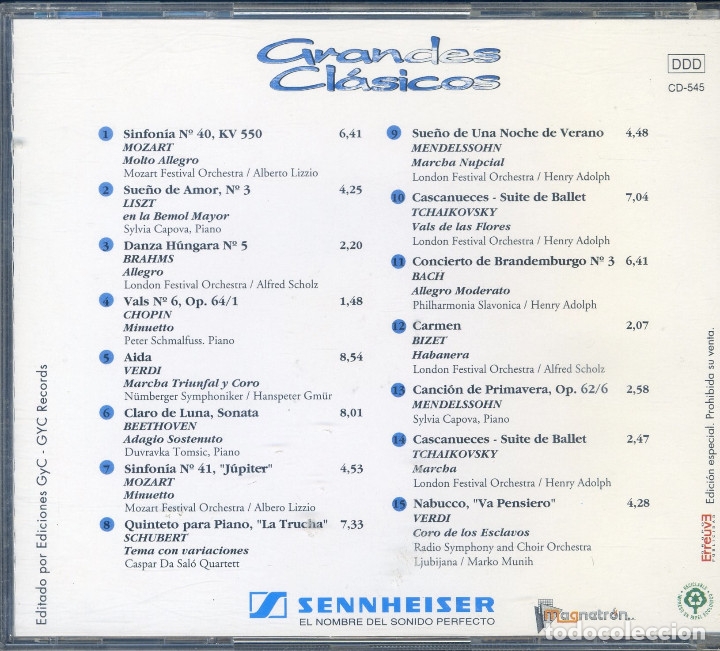 CDs de m&uacute;sica: Grandes Clasicos ( varios) - Foto 2