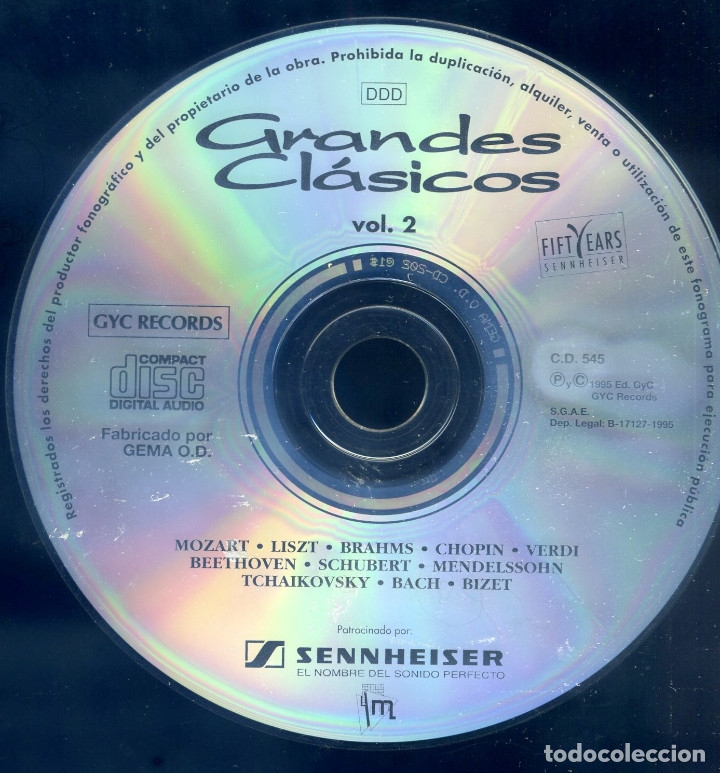CDs de m&uacute;sica: Grandes Clasicos ( varios) - Foto 3