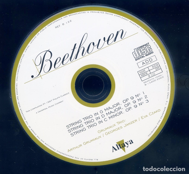CDs de m&uacute;sica: Beethoven ( Trios para cuerda 1, 2, 3) - Foto 3