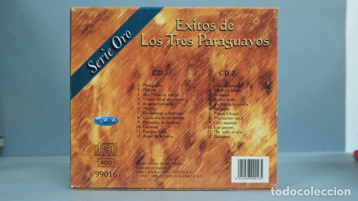 CDs de m&uacute;sica: 2 CD. EXITOS DE LOS TRES PARAGUAYOS - Foto 2