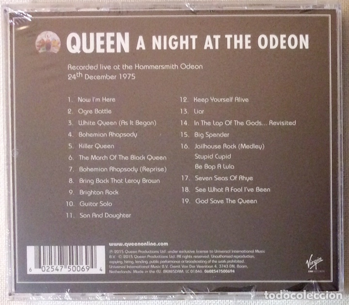 CDs de m&uacute;sica: QUEEN, A NIGHT AT THE ODEON CD (2015) PRECINTADO - Foto 2