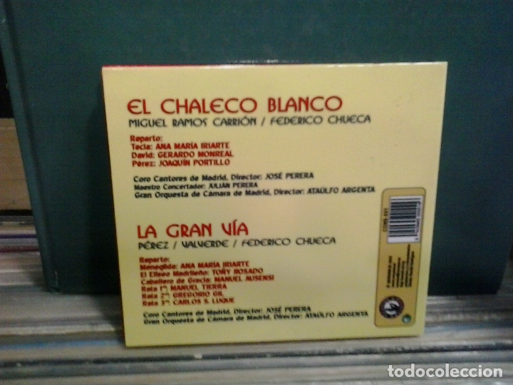 CDs de m&uacute;sica: LMV - El chaleco blanco / La Gran Via, zarzuelas. CD - Foto 3