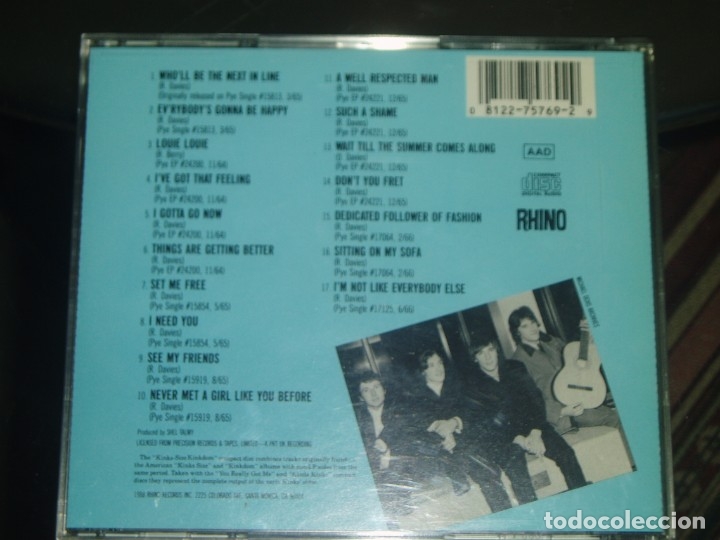 CDs de m&uacute;sica: THE KINKS - SIZE CD USA RHINO - Foto 2