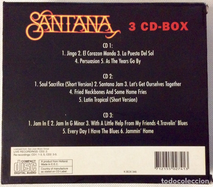 CDs de m&uacute;sica: SANTANA , 3 CD-BOX (1995) - Foto 2