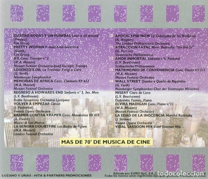 CDs de m&uacute;sica: M&Uacute;SICA DE CINE - Foto 2