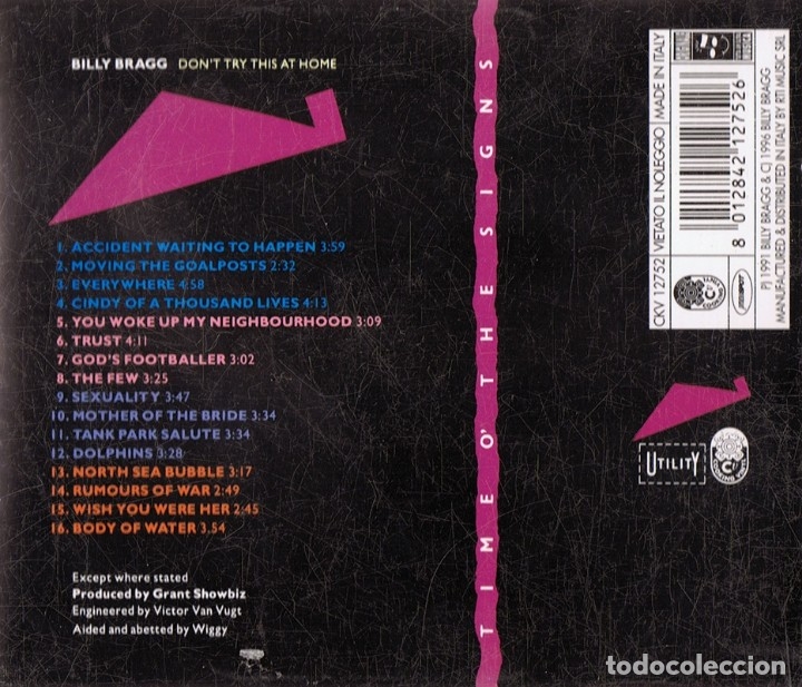 CDs de m&uacute;sica: BILLY BRAGG DON&acute;T TRY THIS AT HOME - Foto 2