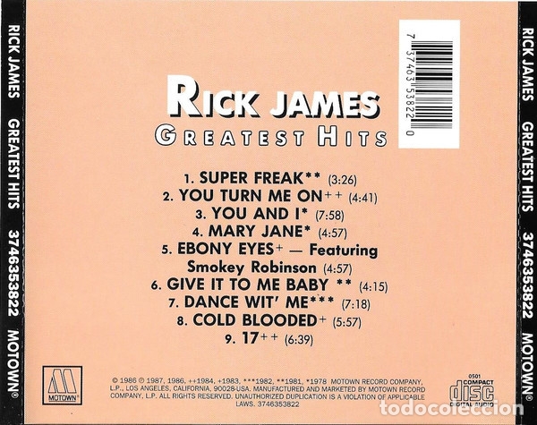 CDs de m&uacute;sica: Rick James &lrm;&ndash; Greatest Hits - Foto 3