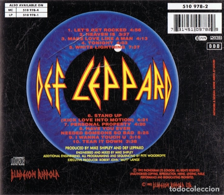 CDs de m&uacute;sica: DEF LEPPARD ADRENALIZE (CD) - Foto 2