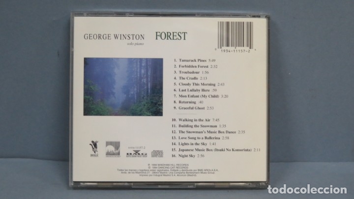 CDs de m&uacute;sica: CD. FOREST. GEORGE WINSTON - Foto 2