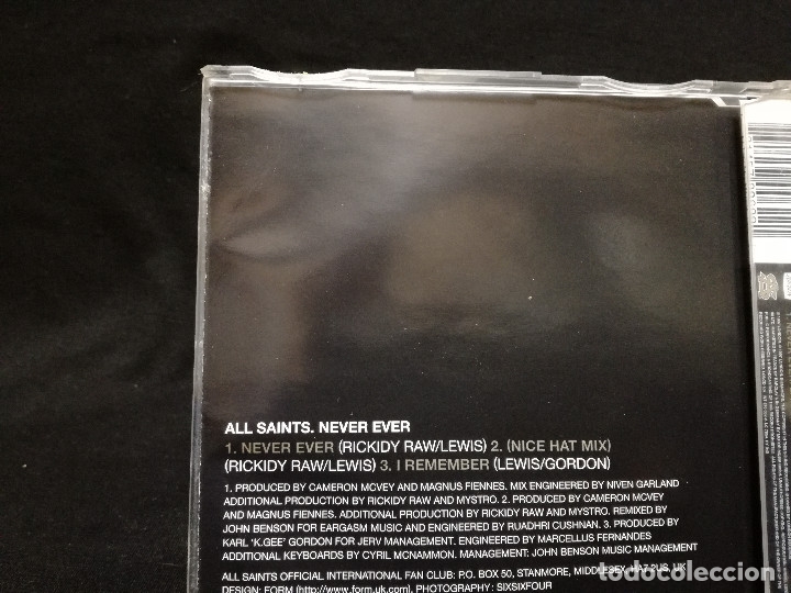 CDs de m&uacute;sica: CD MAXI - ALL SAINTS - NEVER EVER - Foto 2