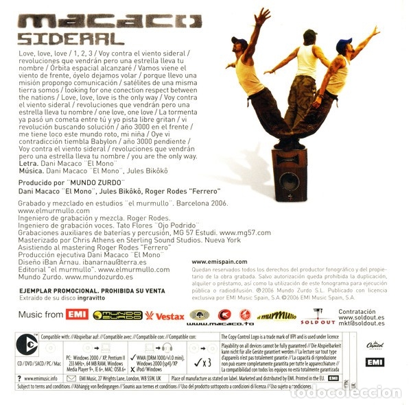 CDs de m&uacute;sica: Macaco - Sideral - Foto 2