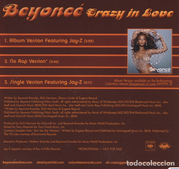 CDs de m&uacute;sica: Beyonc&eacute; &lrm;&ndash; Crazy In Love - Foto 2