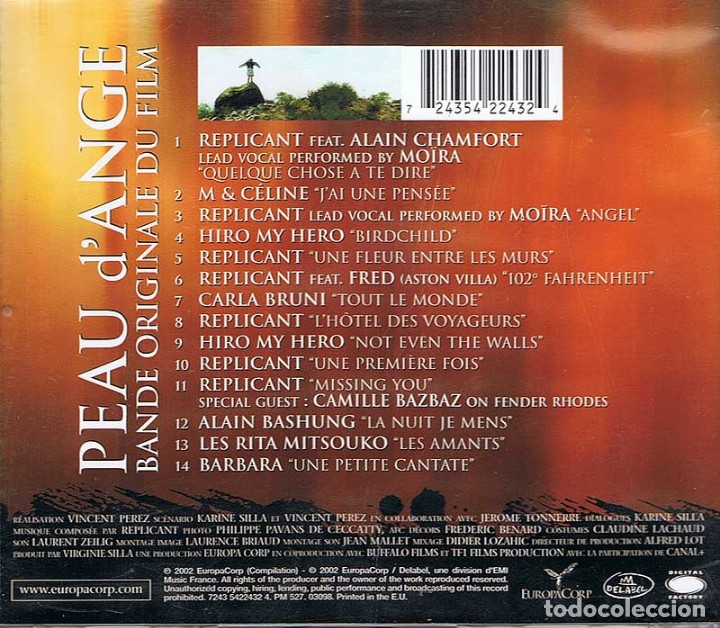 CDs de m&uacute;sica: Peau dAnge. BSO. CD. EuropaCorp - Foto 2