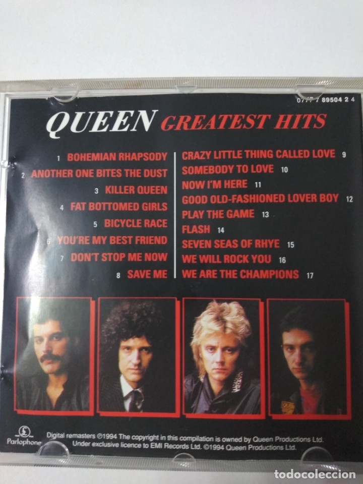 CDs de m&uacute;sica: CD Queen Greatest Hits 1994 EMI Records - Foto 4