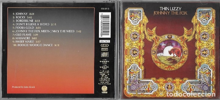 CDs de m&uacute;sica: THIN LIZZY: JOHNNY THE FOX. CON SCOTT GORHAM Y BRIAN ROBERTSON - Foto 1