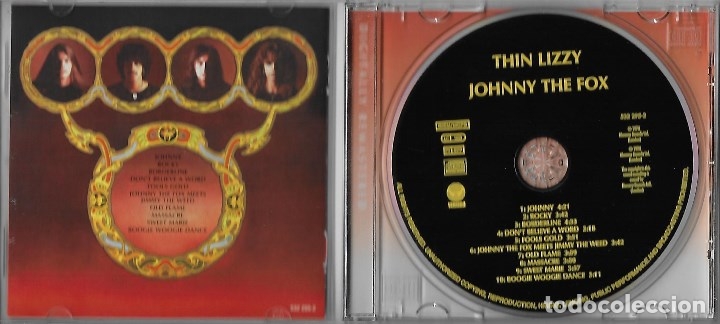 CDs de m&uacute;sica: THIN LIZZY: JOHNNY THE FOX. CON SCOTT GORHAM Y BRIAN ROBERTSON - Foto 2