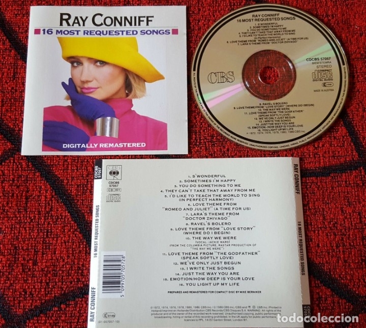 CDs de m&uacute;sica: RAY CONNIFF ** 16 Most Requested Songs ** CD ORIGINAL 1986 USA - Foto 1