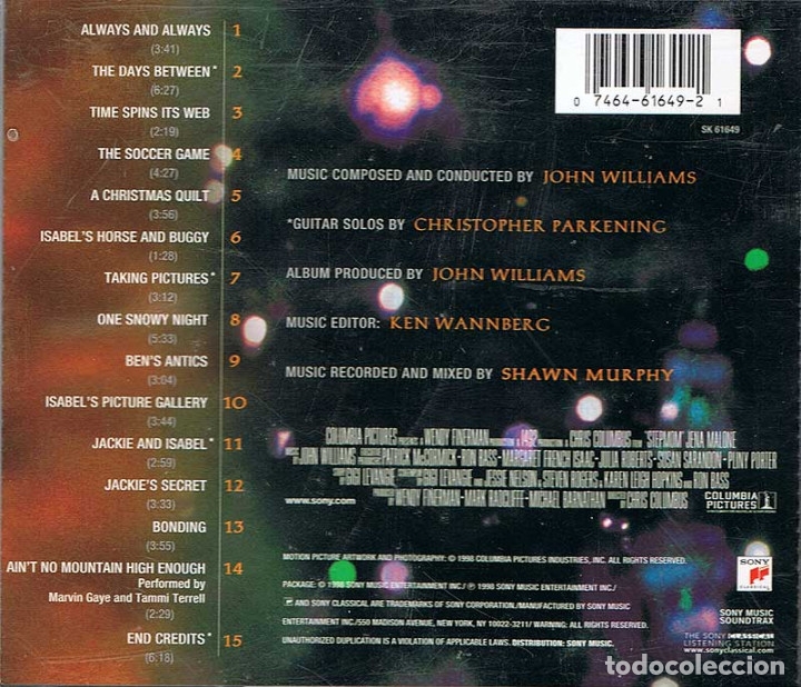 CDs de m&uacute;sica: John Williams - Stepmom. BSO. CD. Sony - Foto 2