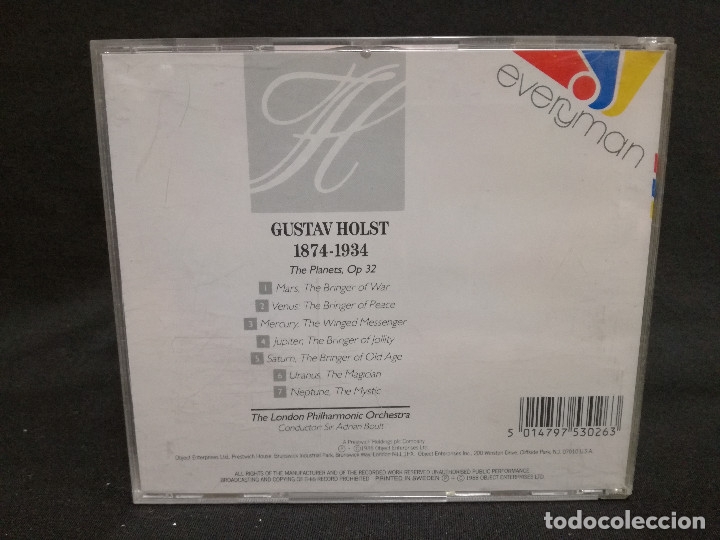 CDs de m&uacute;sica: CD - HOLST - THE PLANETS - Foto 2