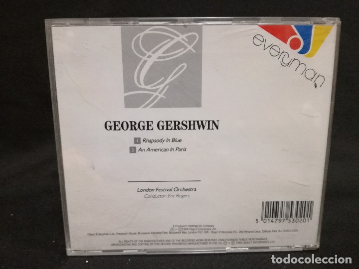 CDs de m&uacute;sica: CD - GEORGE GERSHWIN - RHAPSODY IN BLUE - Foto 2