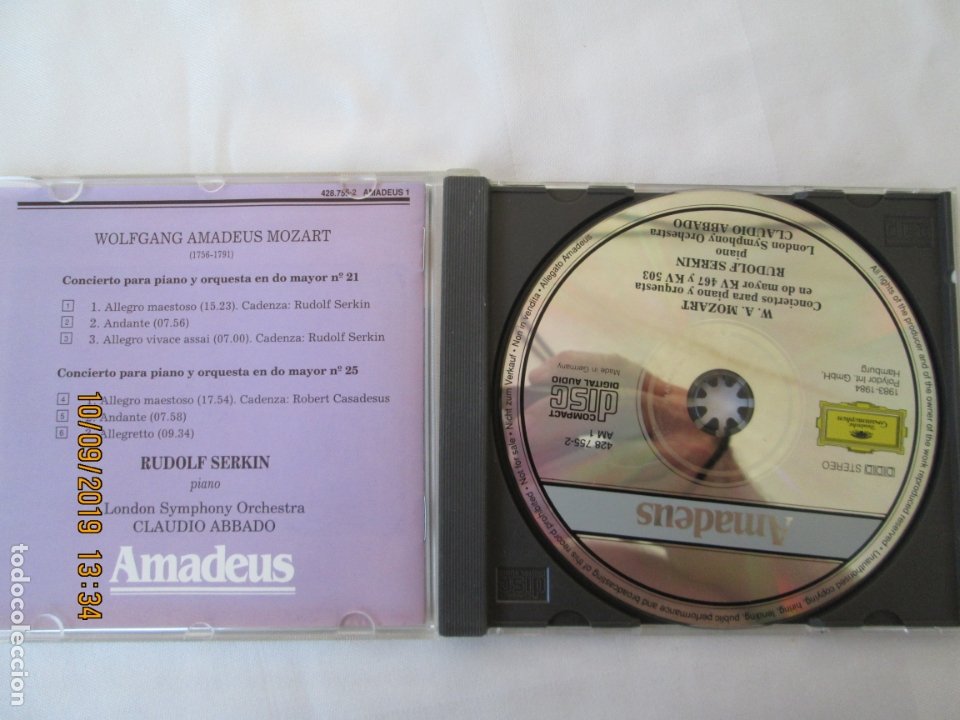 Amadeus W A Mozart Conciertos Para Piano Nº Buy Cds Of Classical Music Opera Zarzuela And Marches At Todocoleccion