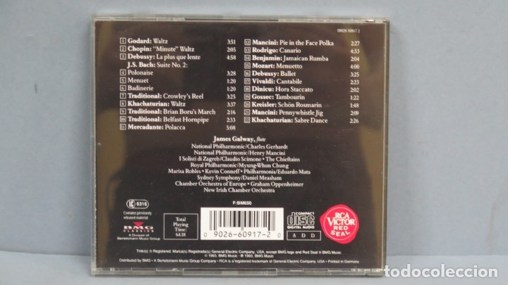 CDs de m&uacute;sica: CD. DANCES FOR FLUTE. JAMES GALWAY - Foto 2