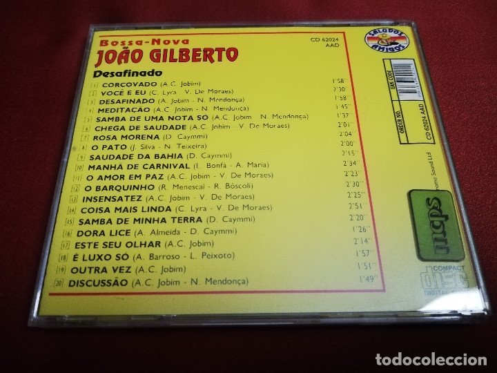 CDs de m&uacute;sica: JOAO GILBERTO. DESAFINADO (BOSSA - NOVA) CD - Foto 3