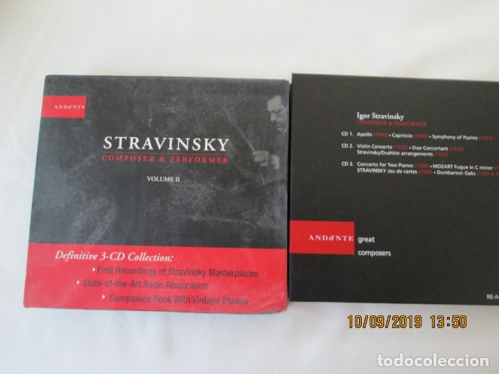 CDs de m&uacute;sica: STRAVINSKY , COMPOSER & PERFOMER  VOLUMEN II - 3 CD,S Y LIBRETO - Foto 2