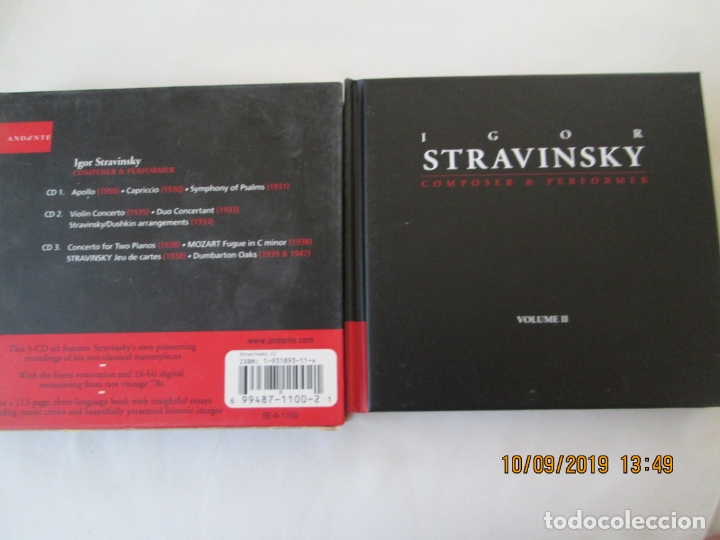 CDs de m&uacute;sica: STRAVINSKY , COMPOSER & PERFOMER  VOLUMEN II - 3 CD,S Y LIBRETO - Foto 1