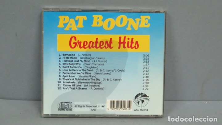 CDs de m&uacute;sica: CD. PAT BOONE. GREATEST HITS - Foto 2
