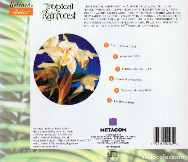 CDs de m&uacute;sica: TROPICAL RAINFOREST (CD) - Foto 2