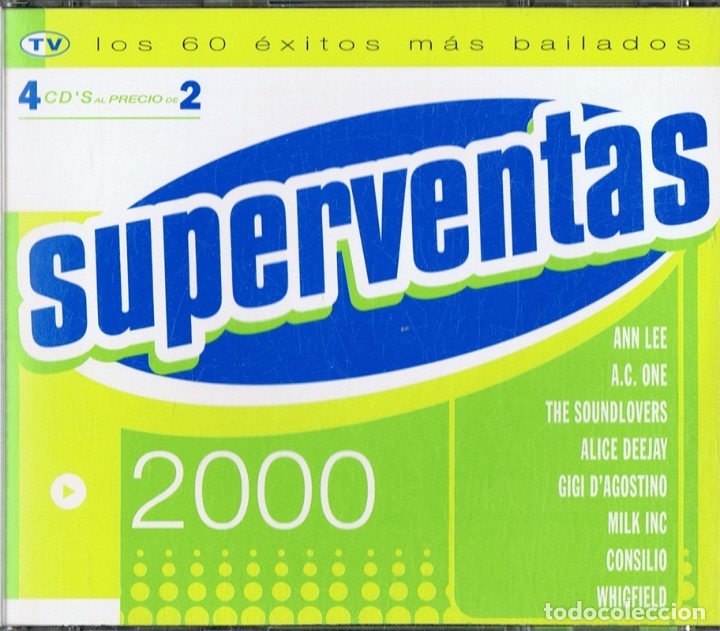 CDs de m&uacute;sica: SUPERVENTAS 2000 LOS 60 &Eacute;XITOS M&Aacute;S BAILADOS  ( 4 CD&acute;S) - Foto 1