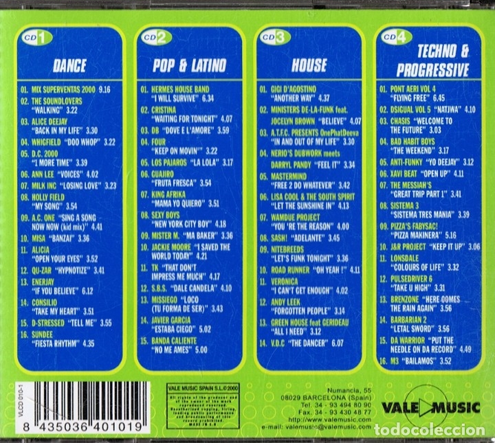 CDs de m&uacute;sica: SUPERVENTAS 2000 LOS 60 &Eacute;XITOS M&Aacute;S BAILADOS  ( 4 CD&acute;S) - Foto 2