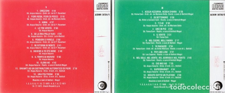 CDs de m&uacute;sica: LUCIO BATTISTI ( 3 CD&acute;S) - Foto 3