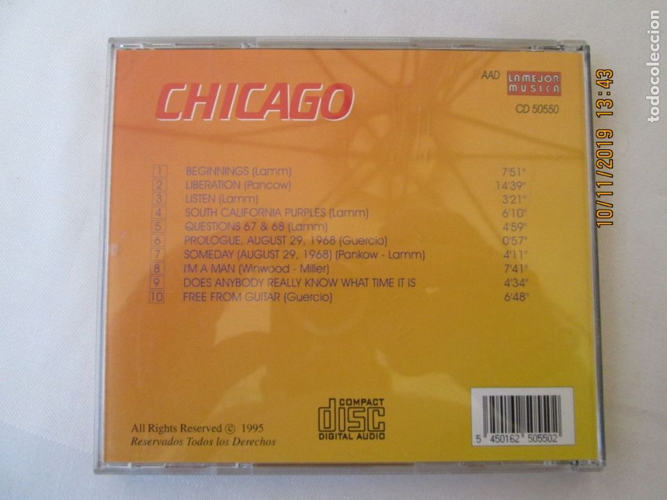 CDs de m&uacute;sica: CHICAGO , BEGINNINGS- 1995 - Foto 2