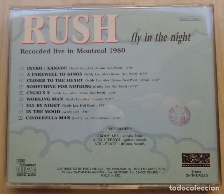 CDs de m&uacute;sica: RUSH FLY IN THE NIGHT - Foto 2