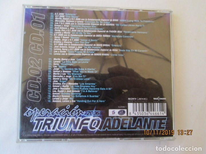 CDs de m&uacute;sica: OPERACION TRIUNFO 2006  ADELANTE CD - Foto 3