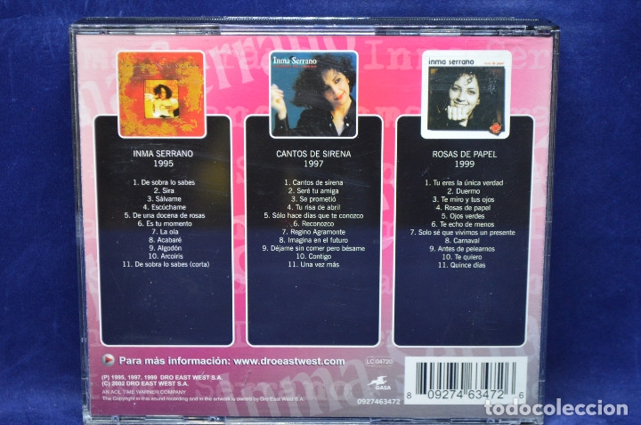 CDs de m&uacute;sica: INMA SERRANO - DISCOGRAF&Iacute;A B&Aacute;SICA - 3 CD - Foto 2
