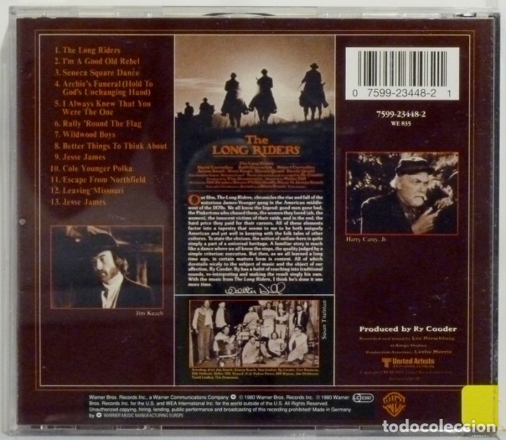 CDs de m&uacute;sica: THE LONG RIDERS - RY COODER - Foto 2