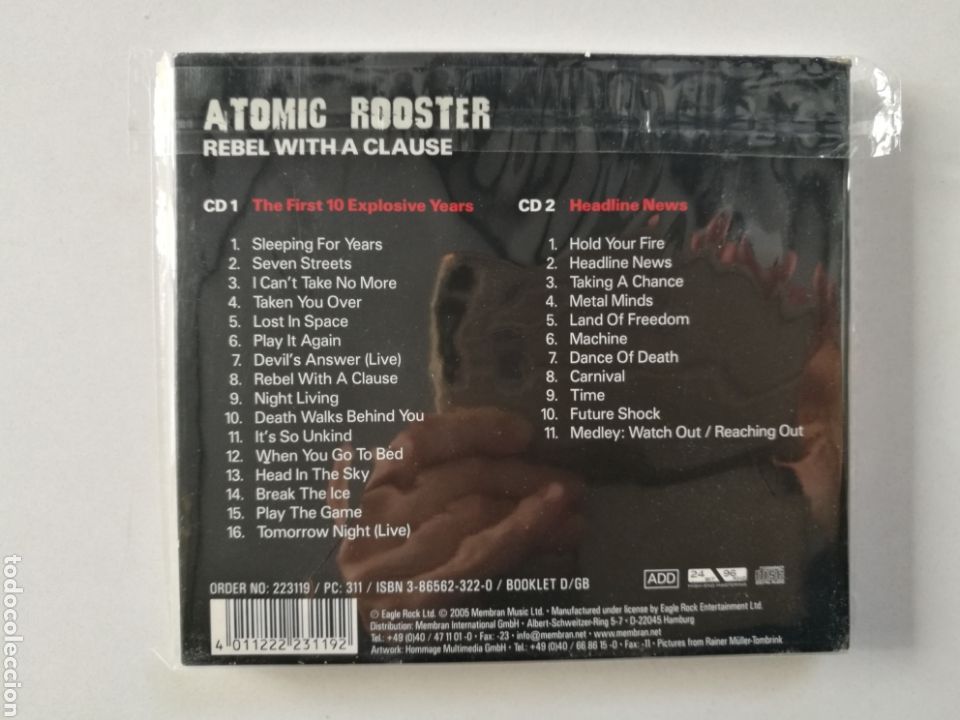 CDs de m&uacute;sica: ATOMIC ROOSTER - Rebel with a clause - CD DOBLE DIGIPACK 2005 - Foto 2