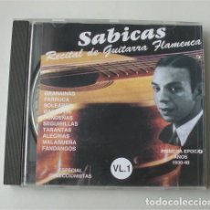 CDs de Música: SABICAS. RECITAL DE GUITARRA FLAMENCA. ESPECIAL COLECCIONISTA. PRIMERA ÉPOCA AÑOS 1930-40. VL. 1. Lote 182320543