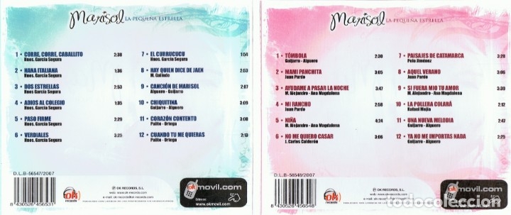 CDs de m&uacute;sica: MARISOL LA PEQUE&Ntilde;A ESTRELLA ( 2 CD&acute;S) - Foto 3
