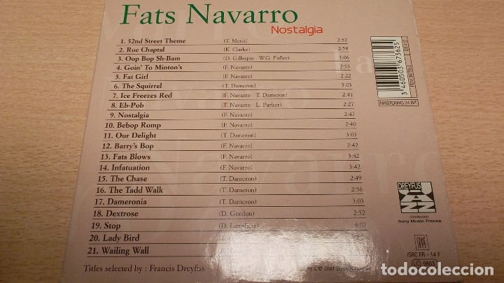 CDs de m&uacute;sica: Fats Navarro - Nostalgia (CD, Comp) - Foto 2