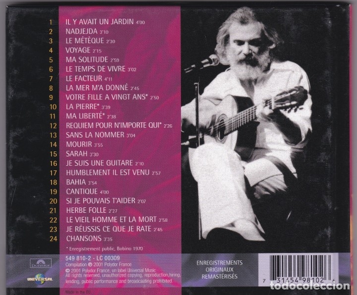 CDs de m&uacute;sica: Georges Moustaki - CD libro - Foto 2