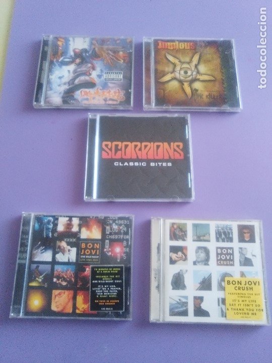 CDs de Música: LOTE 5 CDS. SCORPIONS(CLASSIC BITES)BON JOVI(LIVE Y CRUSH)LIMP BIZKIT/IMPIOUS(THE KILLER) - Foto 1 - 182639565
