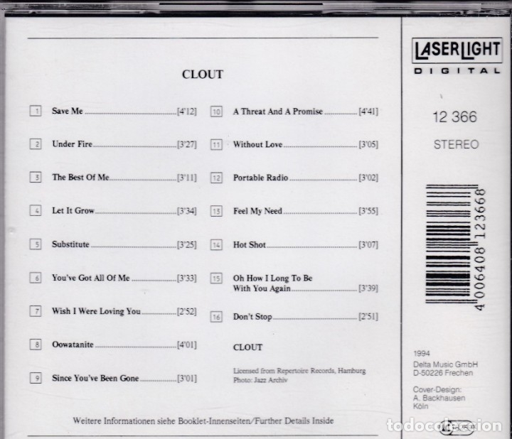 CDs de m&uacute;sica: Clout - The Hits On CD - Foto 2